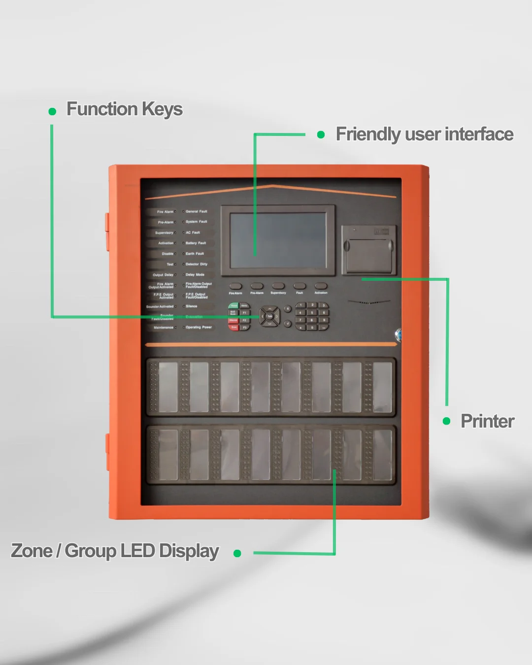 TANDA LPCB EN Standard Addressable Fire Alarm Control Panel 1 Loop supports smoke detector&heat detector fire devices