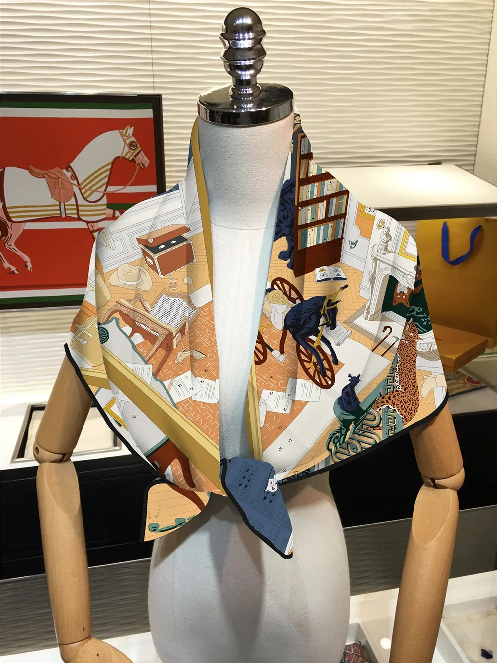 Korean Version Of Shawl Square Scarf Twill Silk Machine Edge Women\'s Fashion Versatile Headscarf Scarf Wholesale
