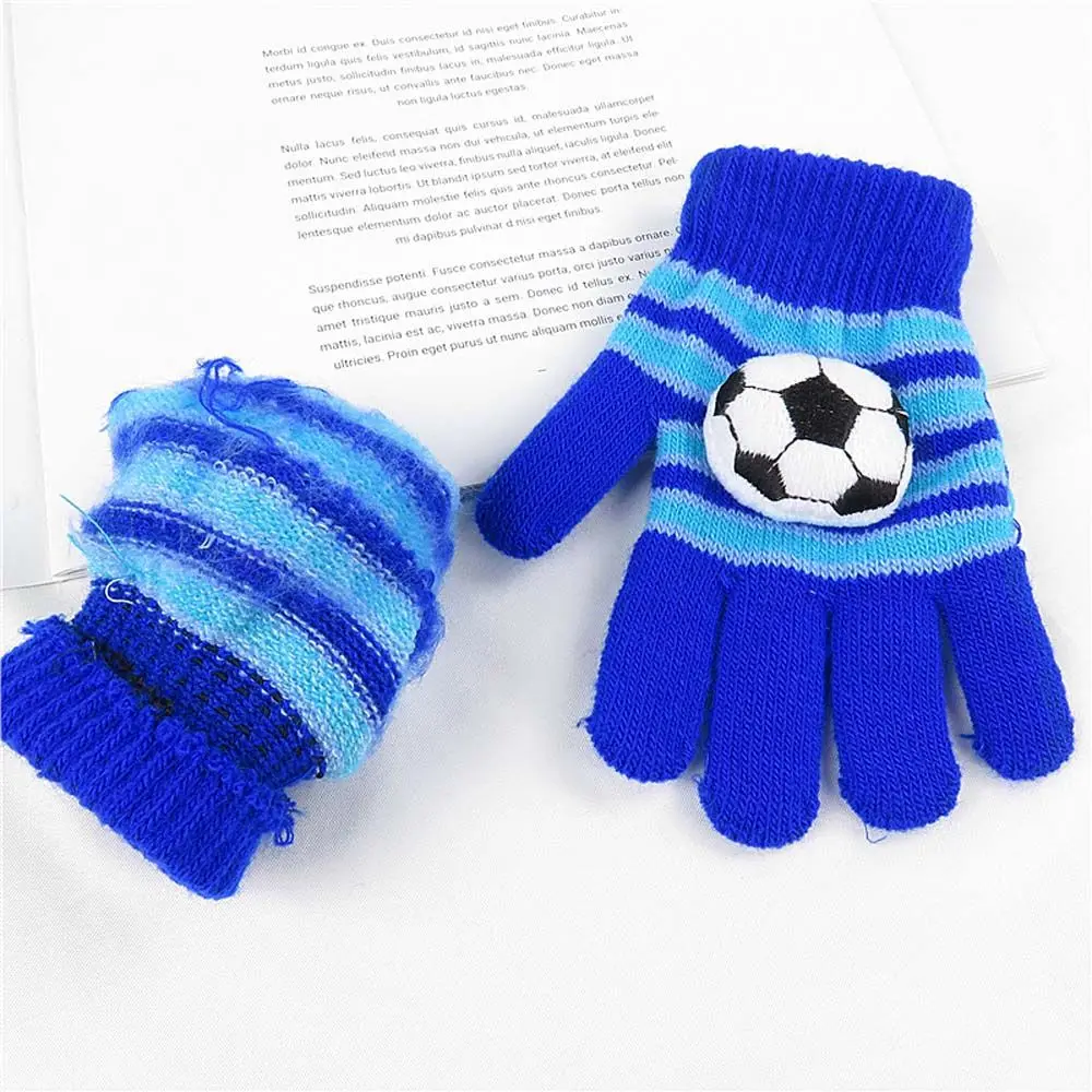 Knitting Thick Warm Kids Gloves Winter Soft Mittens Children Kid Full Finger Gloves Kids Glove Cute Toddler Warm Gloves 1-4Years