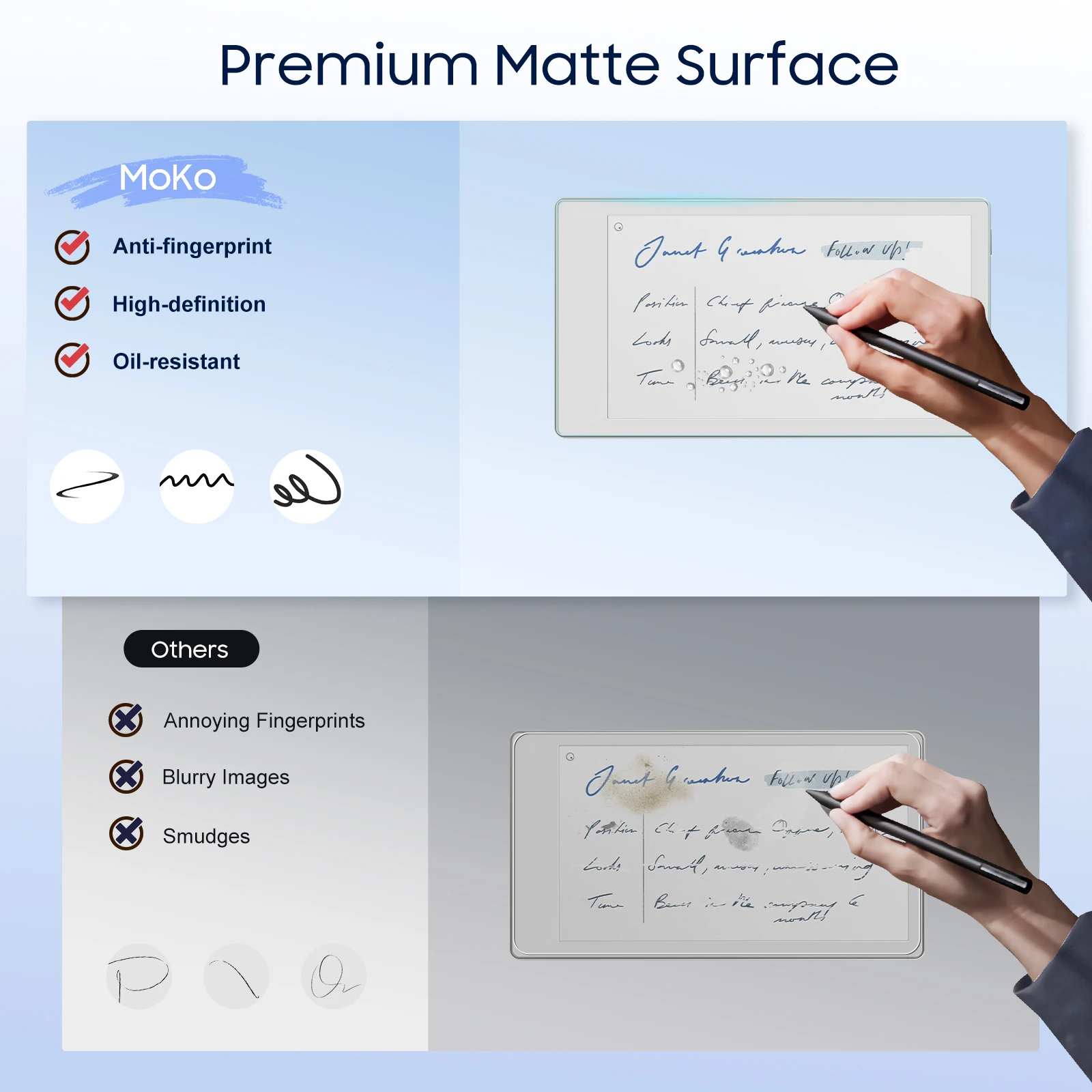 3 عبوات من واقي الشاشة الملمس الورقي لـ 7.3 بوصة ورق رائع Pro Move 2025 إصدار مضاد للوهج غير لامع ومضاد للخدش