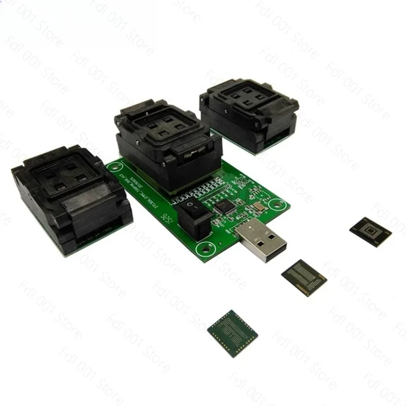 EMCP162186 flip shrapnel to USB test seat EMCP ic reader font programmer