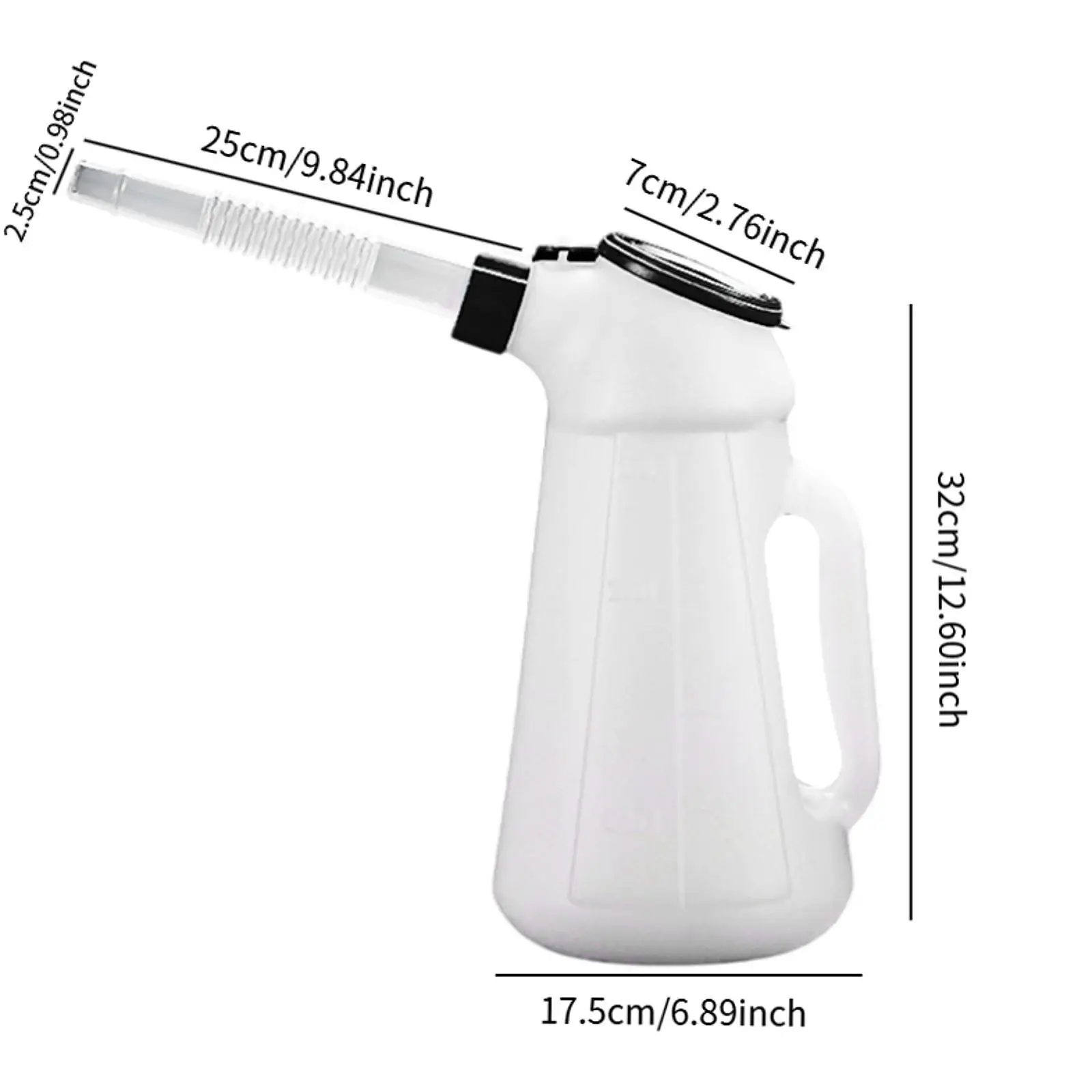 1.2L/2L/3L/4L/5L น้ํามันคอนเทนเนอร์วัดน้ํามันพร้อม Spout สําหรับหล่อลื่นรถเครื่องบ้านยานพาหนะอัตโนมัติเหยือกน้ํามัน