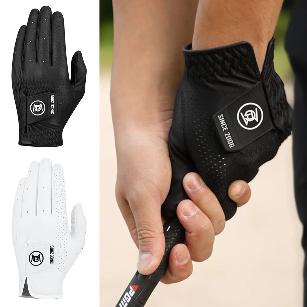 

1pc Left Hand Men's Golf Gloves Anti-slip Absorb Sweat Golf Gloves Breathable Wear-resisting Golf Accessories for Golf Training