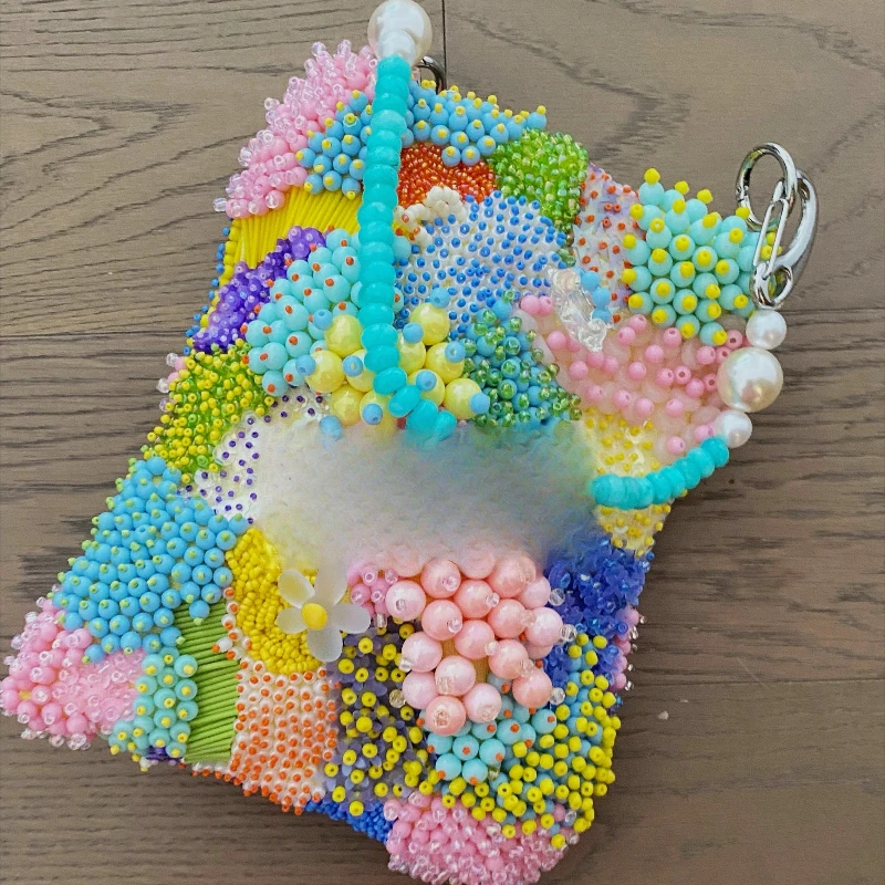 

Original design dopamine color beaded bag DIY material package