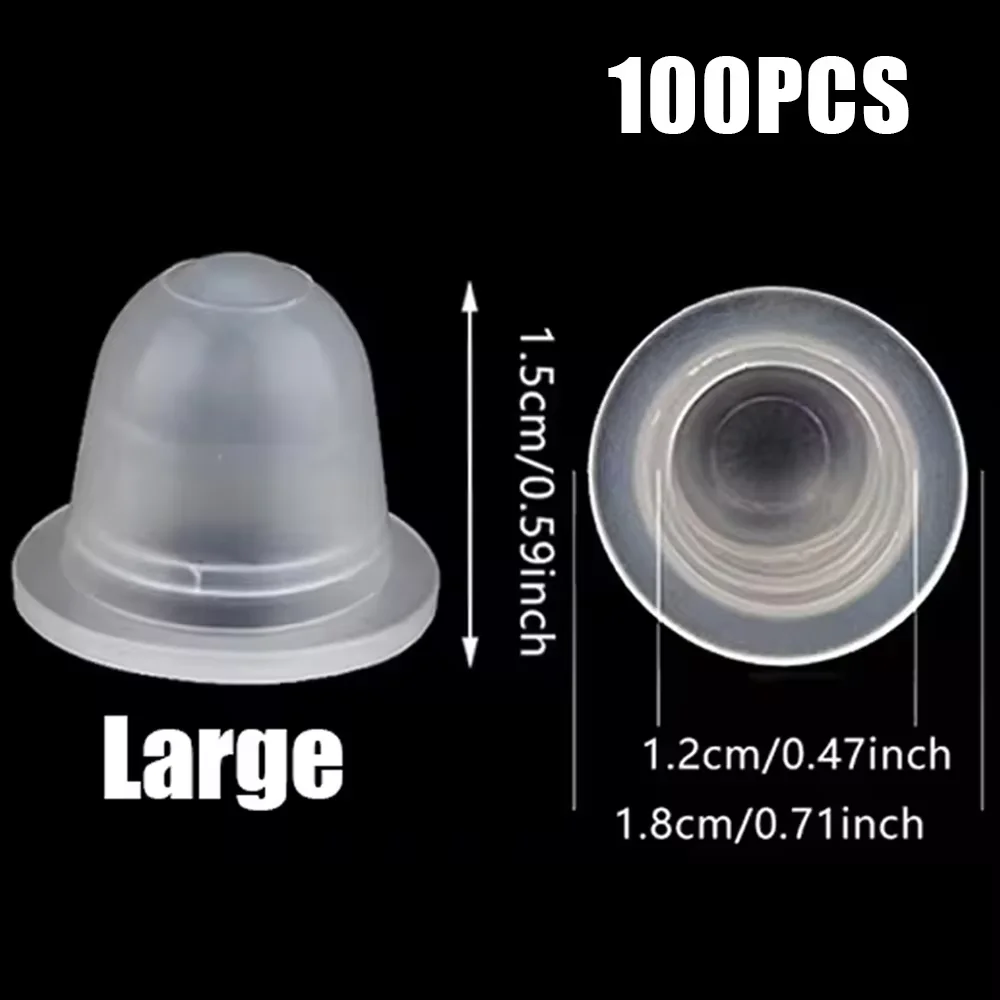 100 pçs copo de tinta de tatuagem de silicone tamanho s e tamanho l descartável maquiagem permanente sobrancelha tatuagem copo de tinta pigmento recipiente tampas