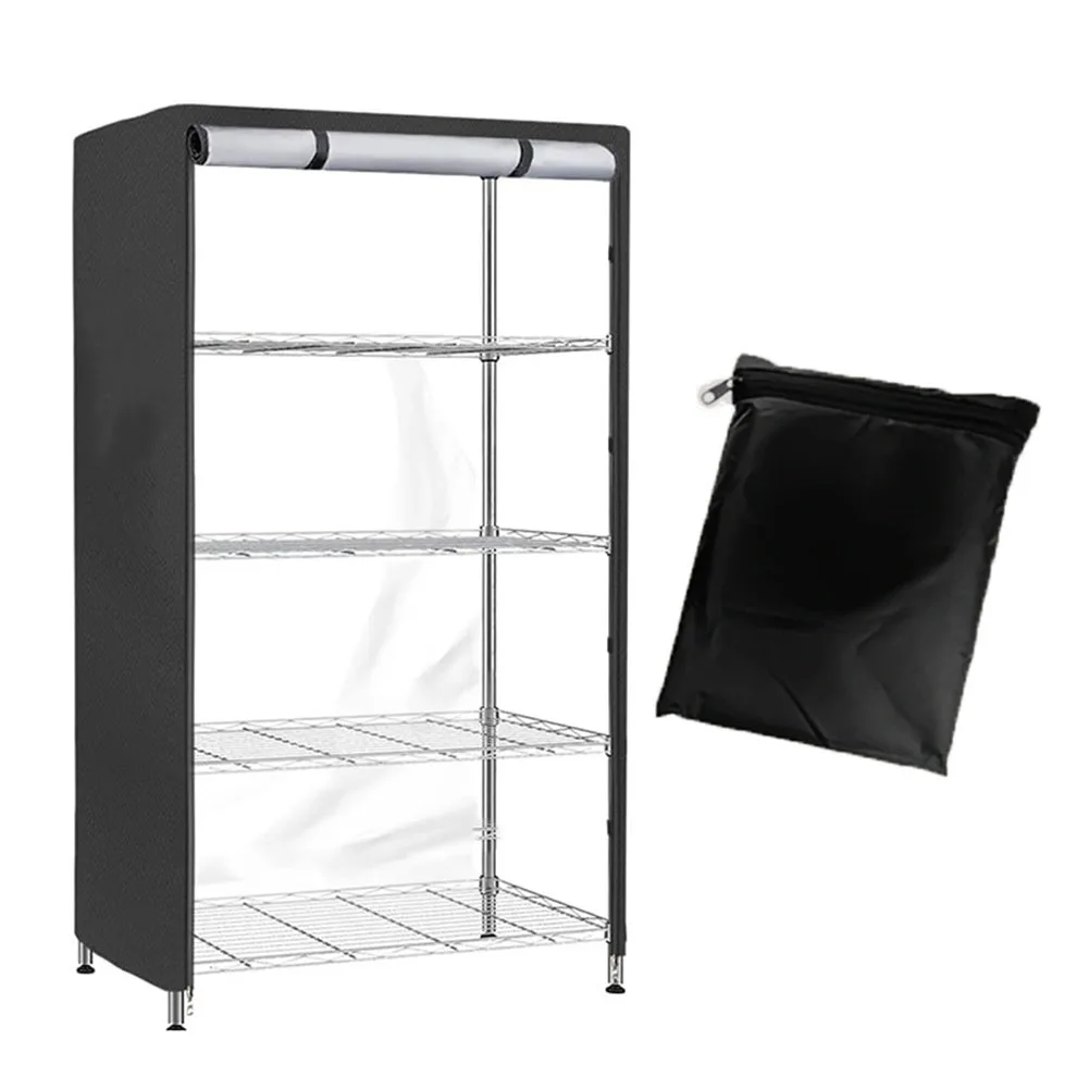 

Protective Cover for Storage Shelves See Through Mesh PVC Design Suitable for Outdoor Use with Water Resistant Coating