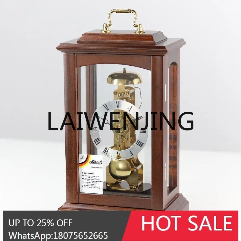 

European-Style Clock Mechanical Solid Wood Living Room Retro Time-Telling Decoration Clock
