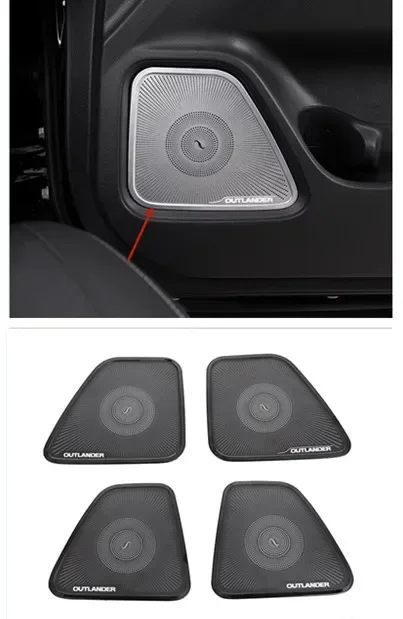 For Mitsubishi Outlander 2016-2020 stainless steel audio speaker decorative cover Horn cover protection car accessories