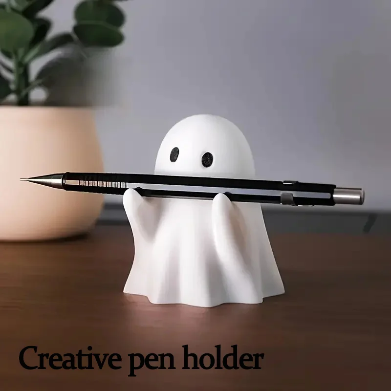 Pen Holder Hand Shaped Ghost Stand Tire Shaped Red Human Figure Portable Stylish Storage For Desk