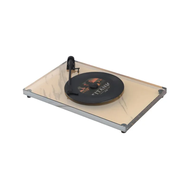 

Modern simple brown crystal record player player art decoration ornament TV cabinet soft decoration home decoration