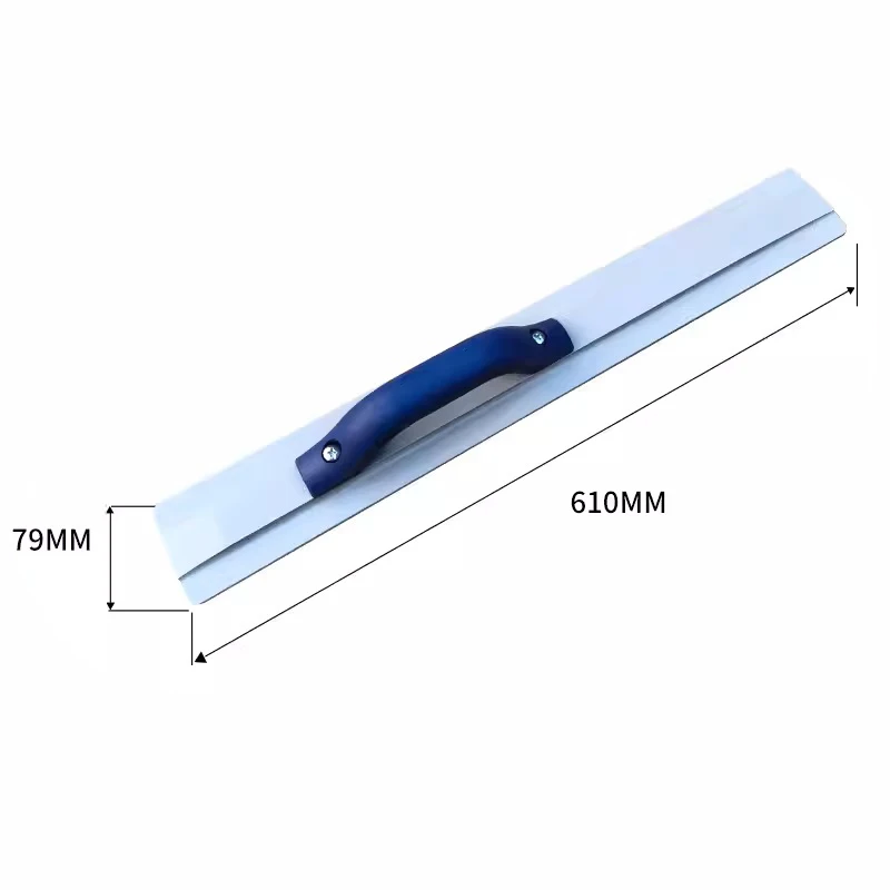 24 Inch Flat End Magnesium Hand Float ，610*79mm Finishing Plaster Jumbo Trowel for Concrete Dry Lining