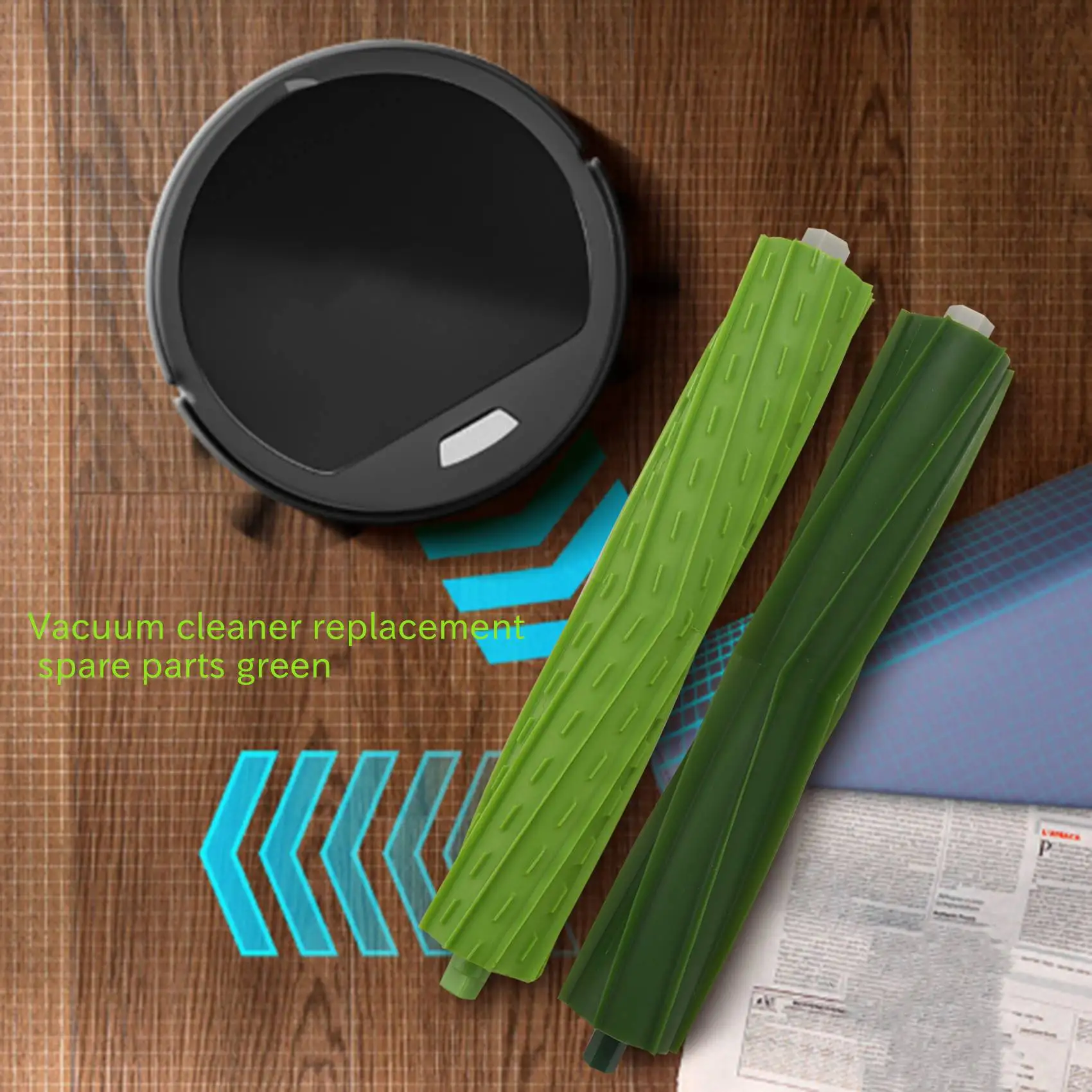 2 rouleaux de brosse pour aspirateur robot Roomba série I7 E5 E6, pièces de rechange vertes