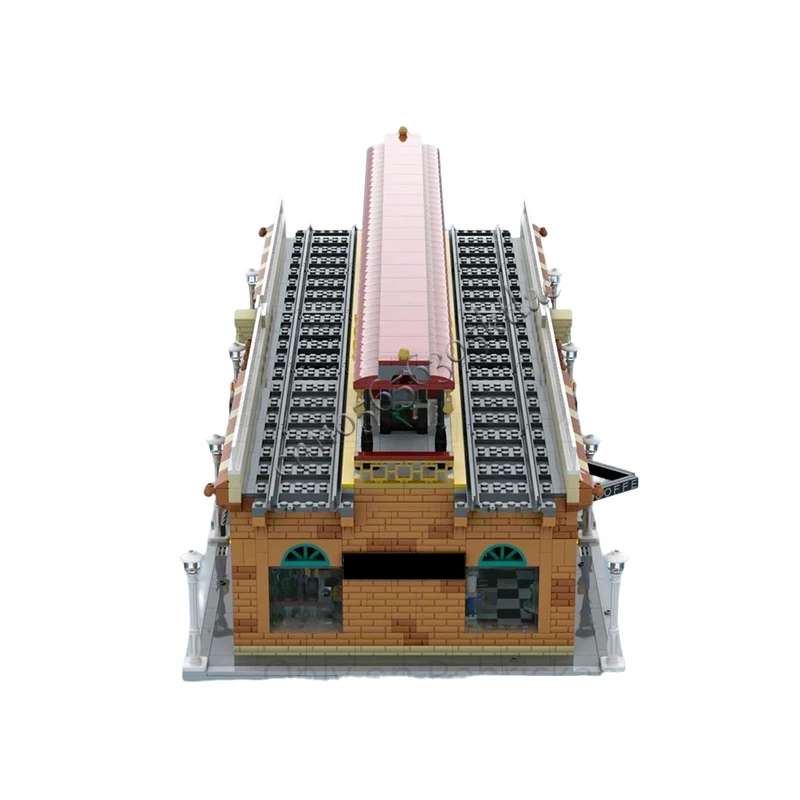 3519ピース ハウスストリート地上駅 MOC カスタマイズ モジュール式ビルディングブロック クリエイティブデザイン DIY 男の子向けおもちゃ クリスマスプレゼント