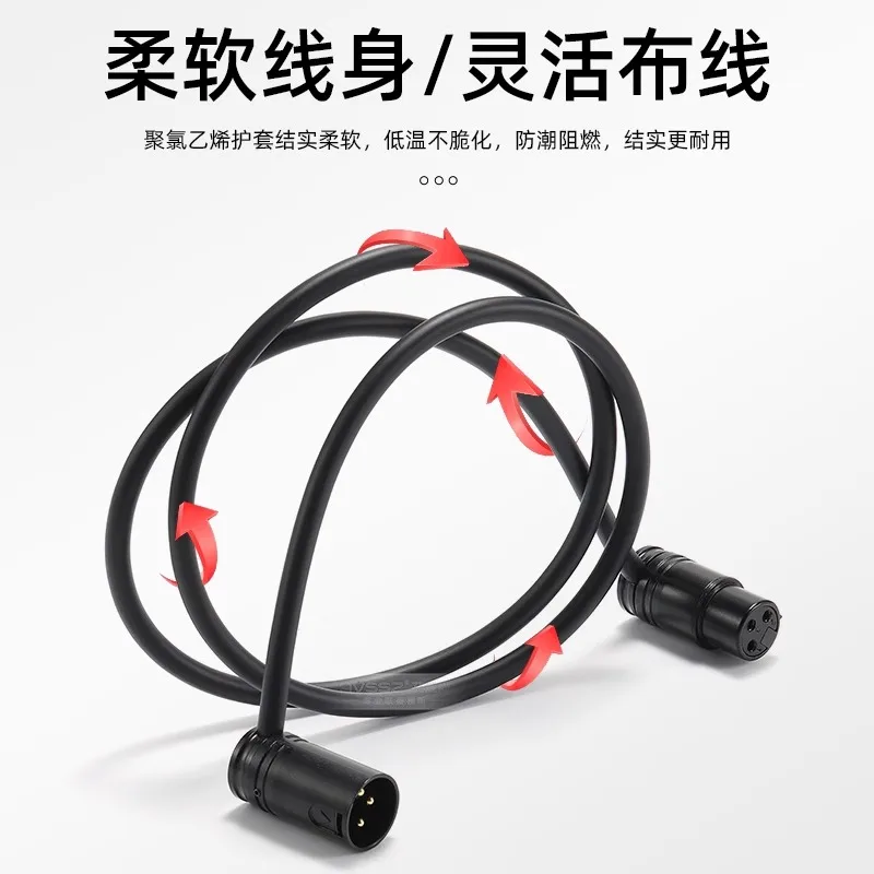 CANARE Cable conector XLR de 3 pines micrófono mezclador Amp ángulo recto enchufe en forma de L línea de Audio profesional macho a hembra