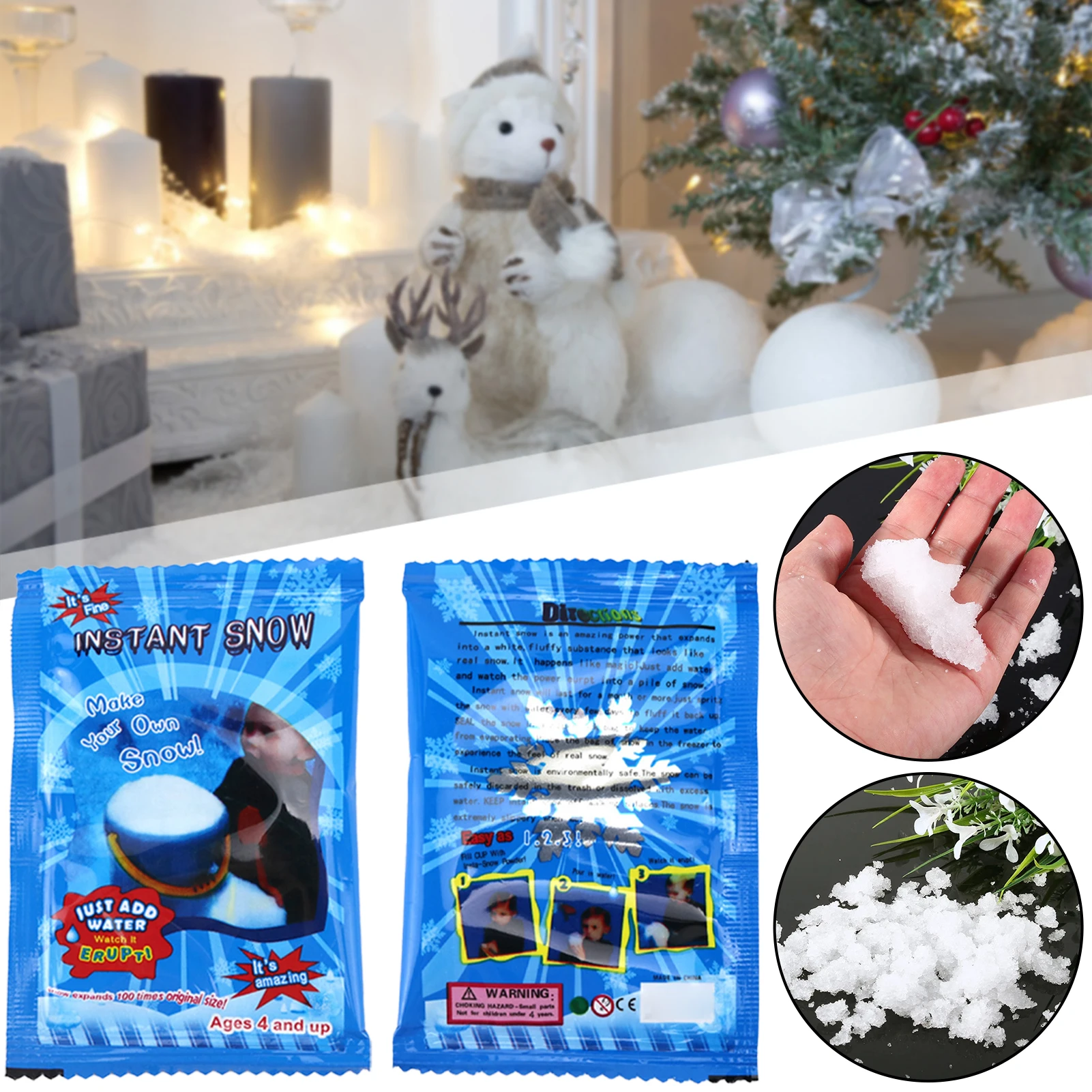 

Magics Snow Powder Create Fluffy Fake Snow Powder For Crafts