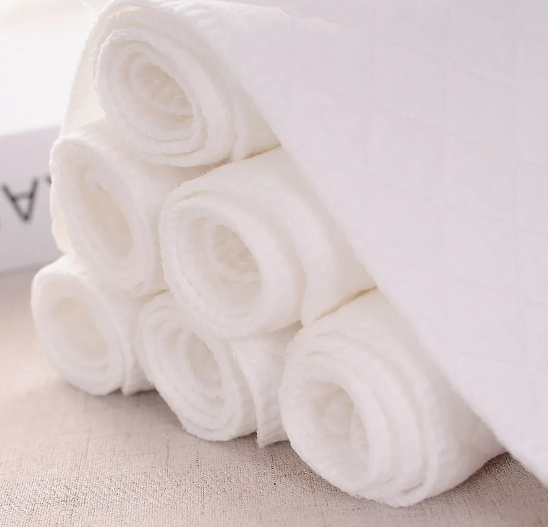 2/5 Stück/10 Stück wiederverwendbare Babywindeln, waschbar, ökologische Windeln, Einsätze, Baumwolltuchwindeln für Kinder, atmungsaktiv, saugfähig