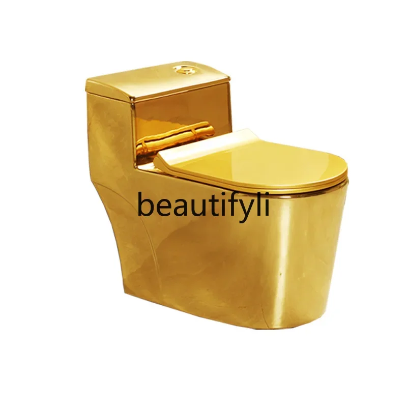 Ceramic siphon European gold toilet silent toilet deodorant