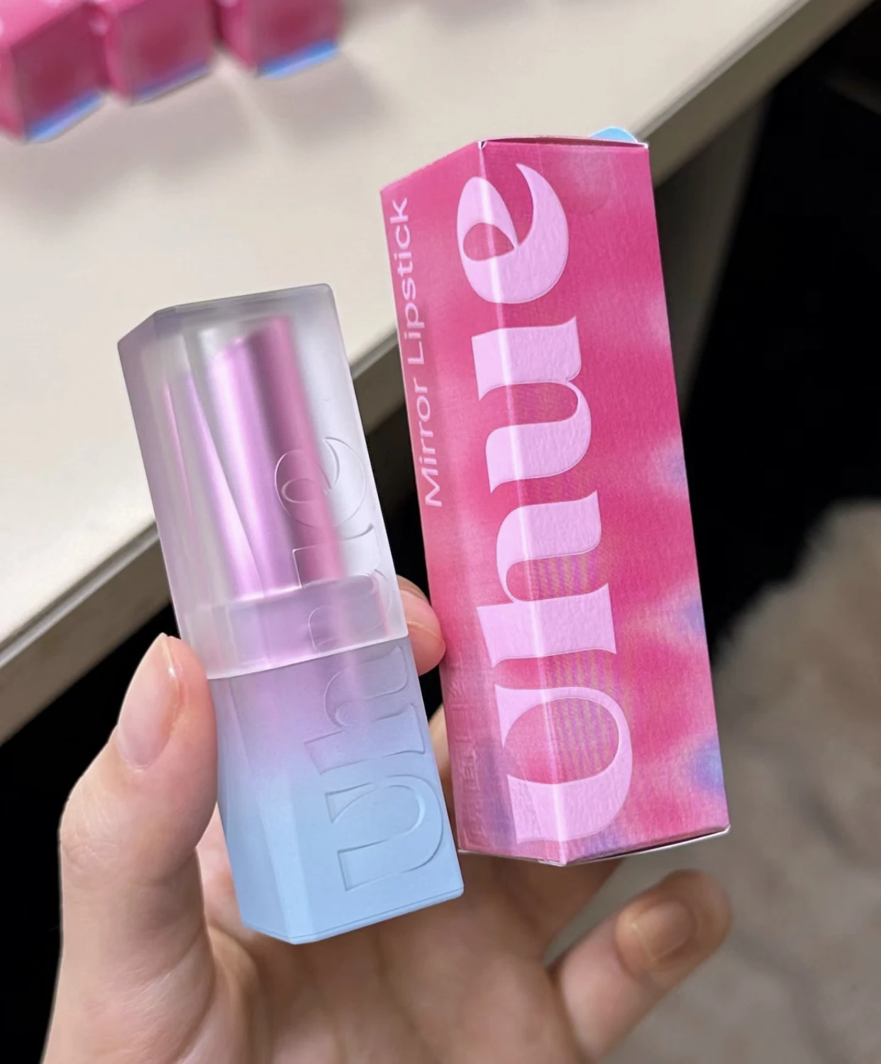 Uhue Mirror Water Brightening Lipstick Solid Nude Solid Lip Glaze Women Lips Makeup Cosmetics