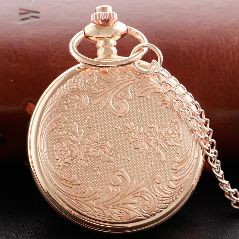 ประณีตหรูหรา Rose Gold Blood Ruby Queen เพชรควอตซ์นาฬิกาพ็อกเก็ตนาฬิกาสร้อยคอสตรีนาฬิกาอุปกรณ์เสริมแฟชั่นคริสต์มาสของขวัญ