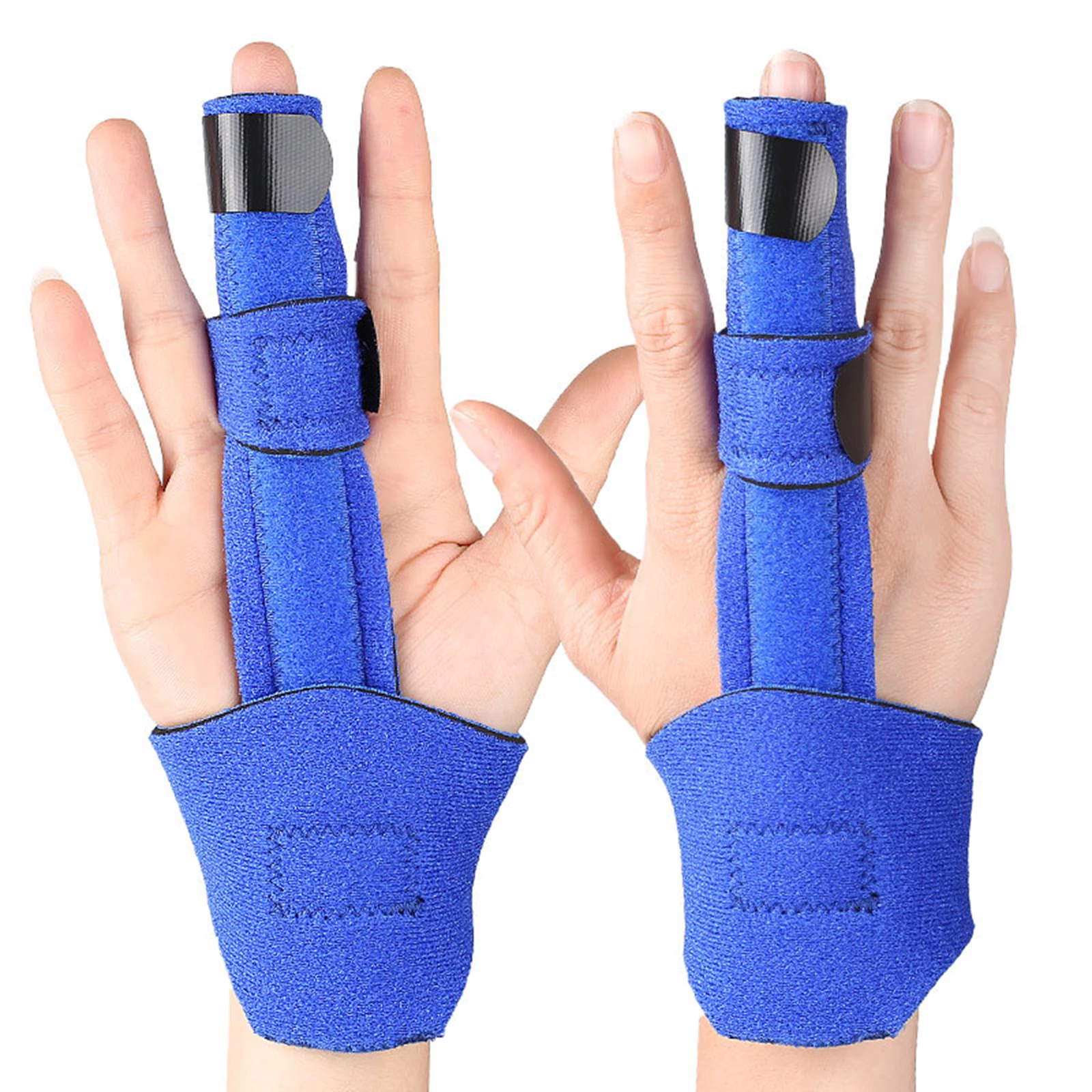 Finger Splint with Wrist Brace,  Protector Guard, Finger Brace, Detachable, Adjustable for  for Index Middle Finger for Sprains