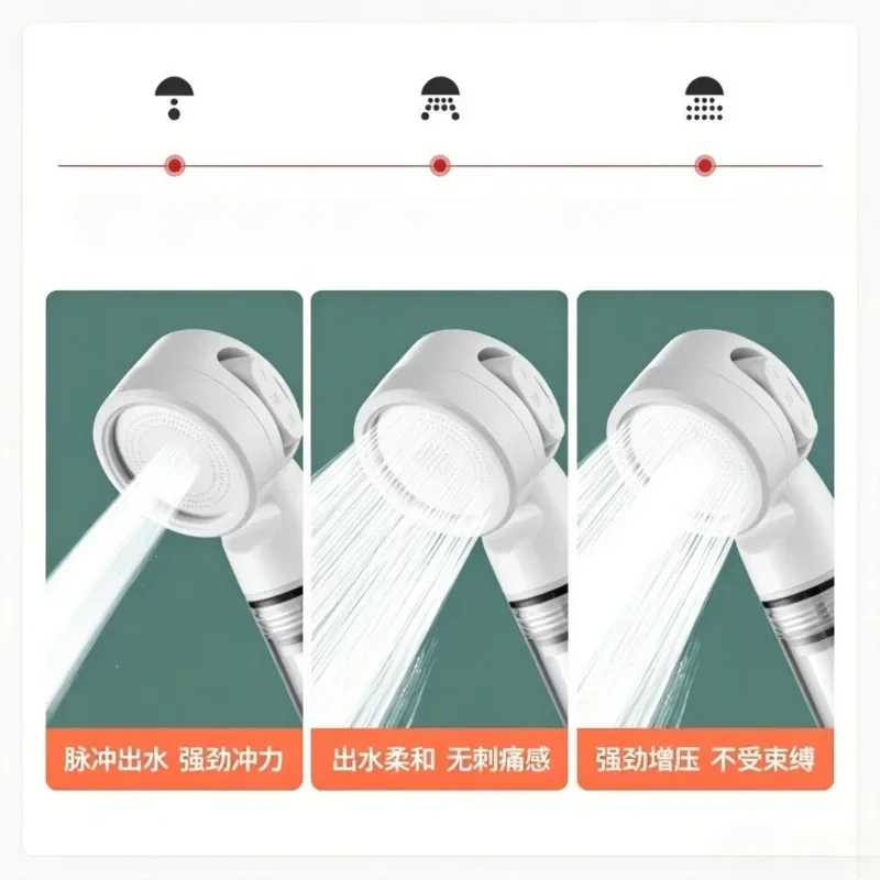 3 Modes High Pressure Travel Shower Head, Filtered Handheld Portable Shower Set for Camping RV Bathroom Travel Use view 6