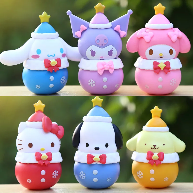 Neue Anime Weihnachten Mini Perlen KT Serie Blind Box - Niedliche My Melody Kuromi Pochacco Plüschfiguren, dekorative Ornamente