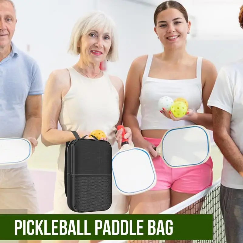 Pickle Ball Bag Protective Paddle Sleeve High Capacity Tennis Ball Bag Ball Bags For Men Pick Racquet Bag Oxford Cloth For