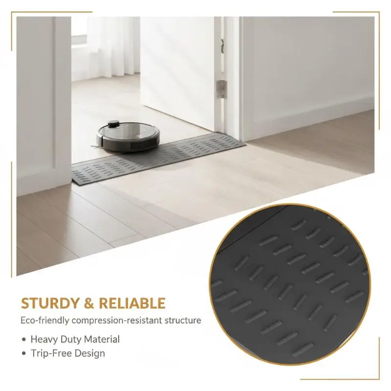 Robot Vacuum Threshold Ramp Splicing Mat Anti Slip Strip Universal Fit All Robot Vacuums for Home Doorway