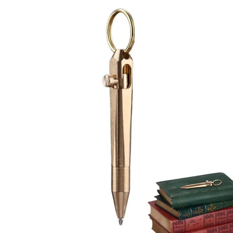 Solid Brass Pen Tiny Pen Ink Short Small Pens Wallet Pen Portable Delicate Signature Pen Tiny Pen Ink Ballpoint Pens Signature