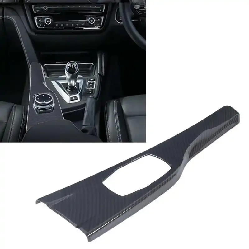 

For BMW F30 F31 F34 GT F32 F33 F36 M3 M4 F80 F82 2012-2019 Carbon Car Interior CenterGear Shift Multimedia Panel Cover Trim