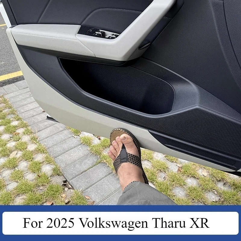

For 2025 Volkswagen Tharu XR Door Sill Guard Kick Plates - Leather Protective Trim, Anti-Scratch Door Entry Guard Panels