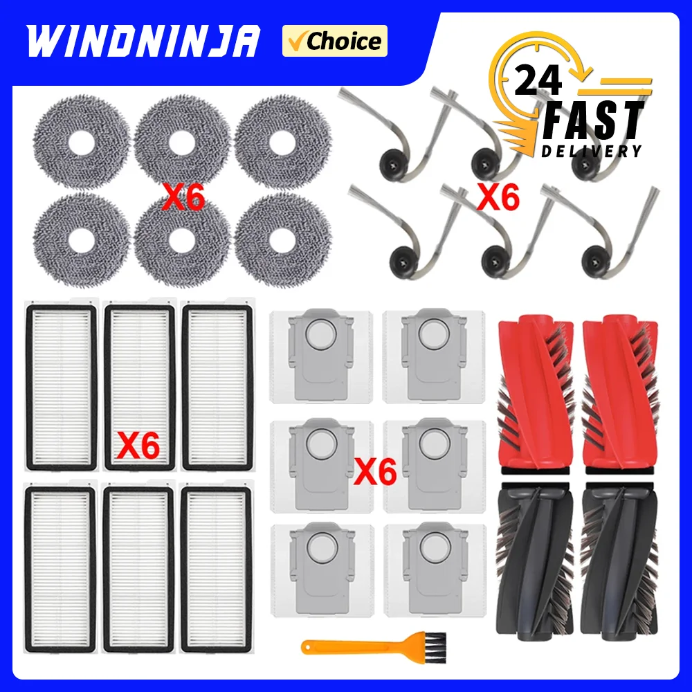 Ersatzteil-Set für Roborock Qrevo Curv S5X S5V 5XC 5A1 5AE CurvC Qrevo C ProC Staubsauger Bürste Filter Wischtuch Staubbeutel Ersatz