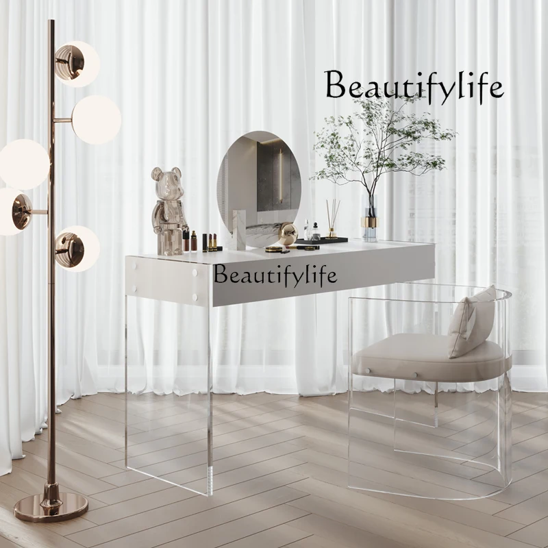 

Acrylic light luxury premium dresser set bedroom modern simple dresser small apartment makeup table