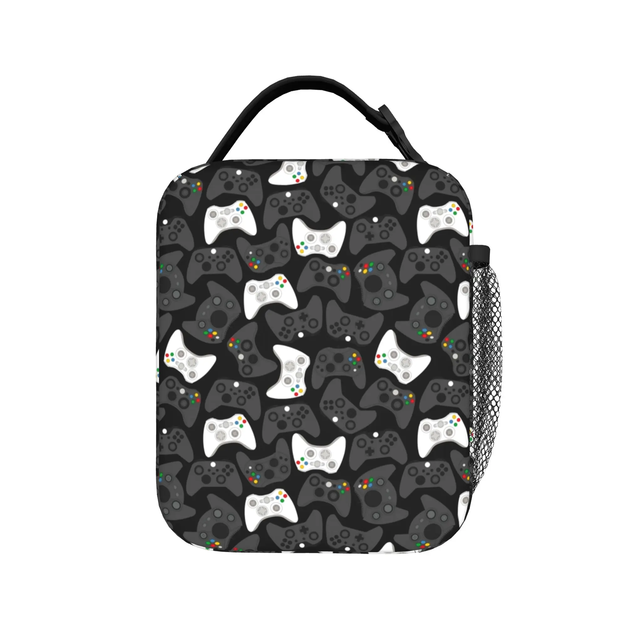 Game Controller Pattern Thermal Insulated Lunch Bag for School  Portable Food Bag Container Cooler Thermal Lunch Boxes