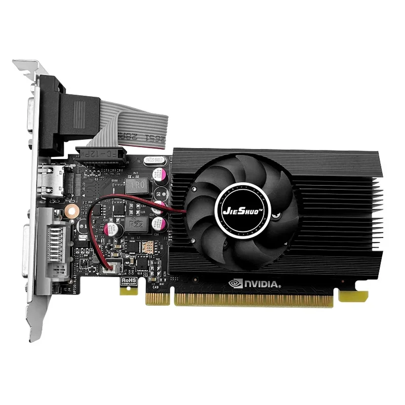 JIESHUO NVIDIA GT 710 4GB Gaming graphics card DDR3 GPU 64Bit gt710 4g for PC desktop video office 710 gt