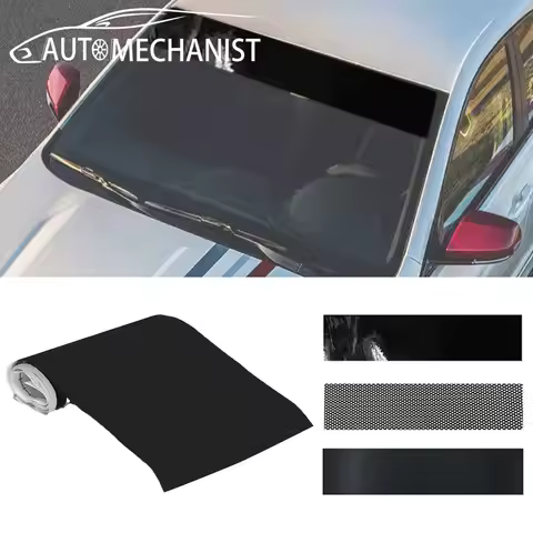 AUTOMECHANIST Car Windshield Stickers Auto Front Window Sunshade 3D Vinyl Film Car Decorative Decal Protector Grid Matte Sticker