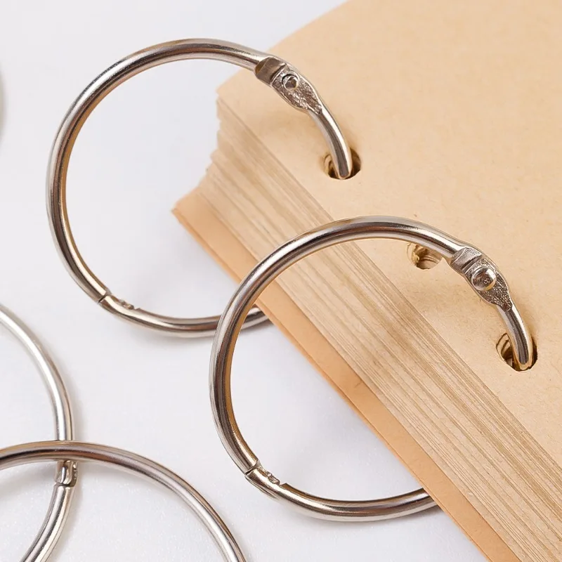 1-10PCS Metal Ring Binder Book Ring Photo Album Binding Ring for DIY Office Book Paper Open Loop Clasp Binding Supplies 38/50mm view 3