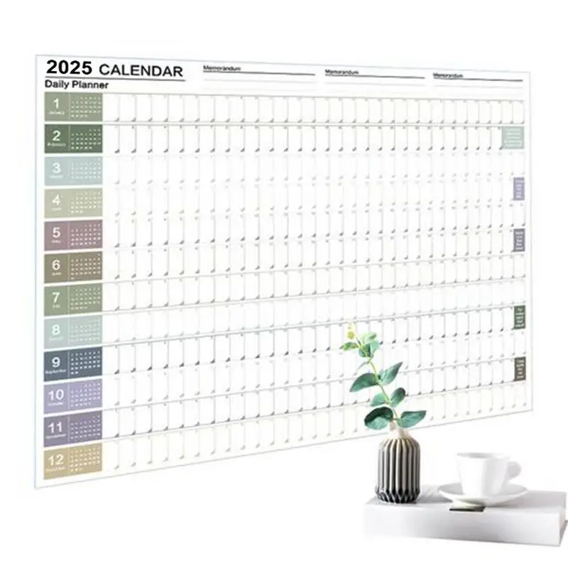 Desk Calendar 2025 Annual Calendar 2025 Year Planner Wall Calendar 2025 Year Planner Annual Calendar 12 Month Planner For