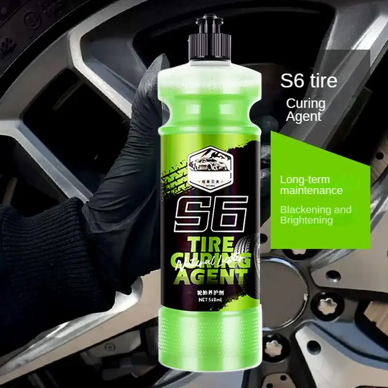 High Gloss Tire Coating High Gloss Hydrophobic Tire Dressing Shine Tire Coating Non-Greasy Waterproof Tire Care Wheel Cleaner