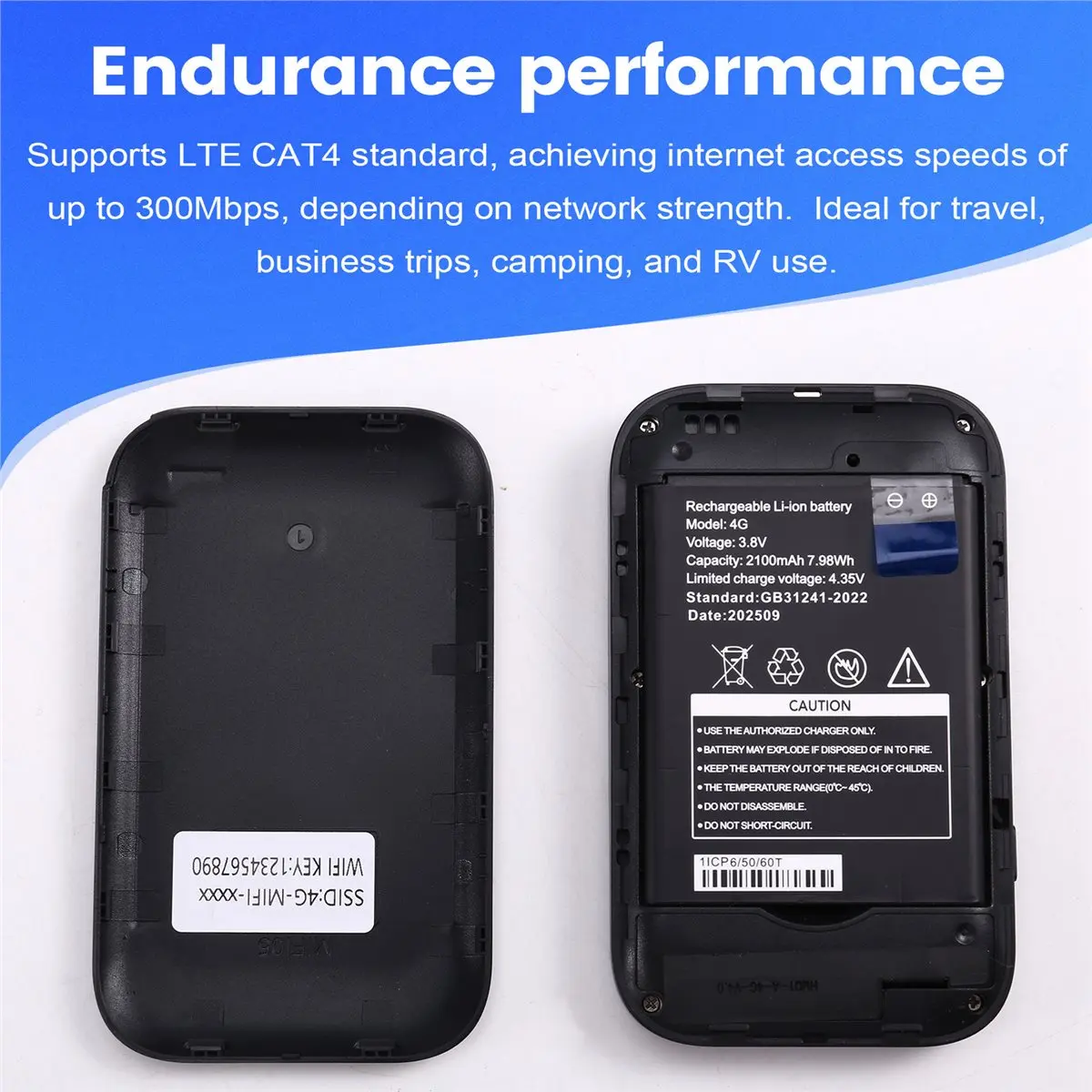 

Stable- 4G 5G WiFi Mobile Hotspot 300Mbps Portable WIFI Router Supports 10 Connected Devices for Smartphones Tablets