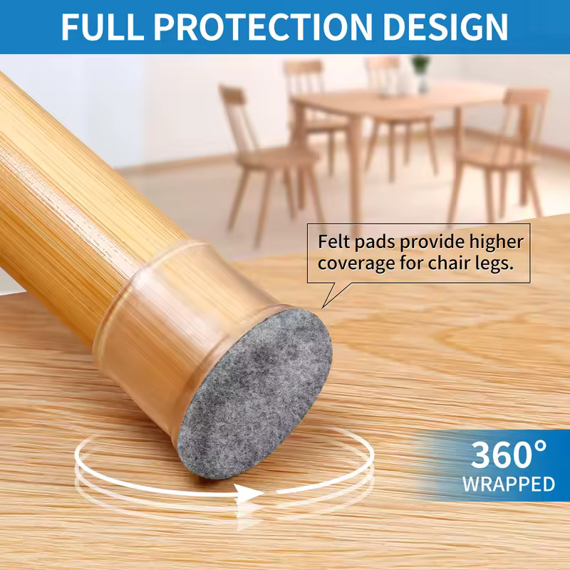 16PCS Silicone Chair Leg Caps Non-Slip Prevent Scratches Silent  Hardwood Floor Protector Waterproof Felt Furniture Feet Pad - Image 4
