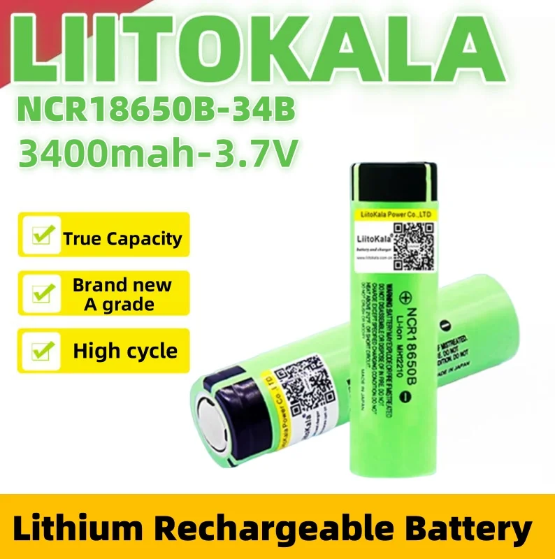 

1-20pcs Liitokala CR18650B 3.7V 3400mah Lithium Rechargeable Battery Suitable for Flashlight Electric Toothbrush Toys