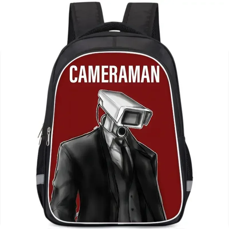 Hot Skibidi Toilet Backpack Cartoon School Backpack For Boys Titans Cameraman Camera Man Tv Man Titans Speakerman Lunch Bag Box