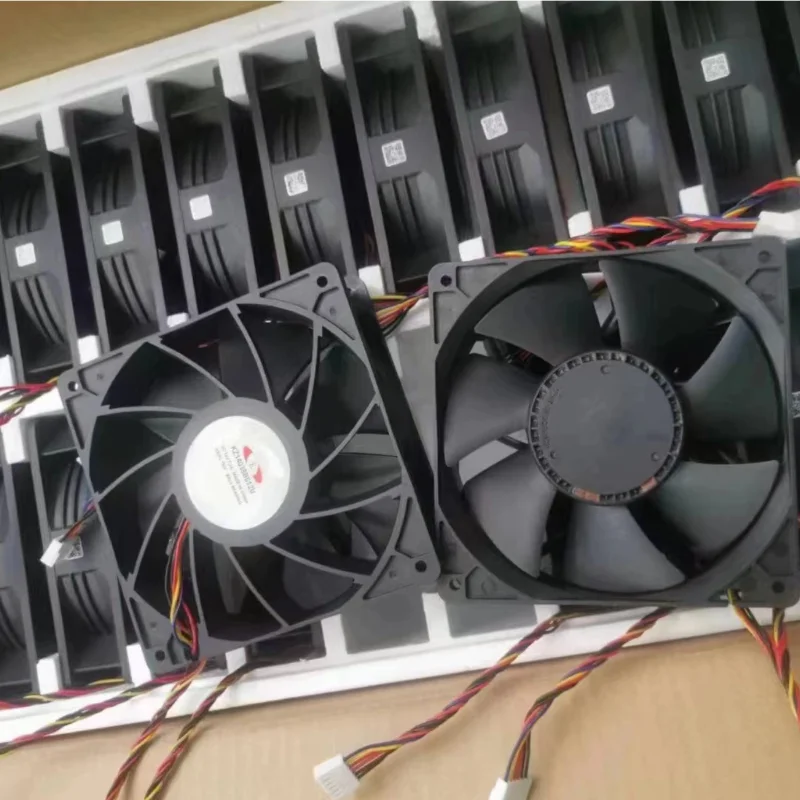 WhatsMiner 고속 서버 컴퓨터 섀시 전원 냉각 드롭 와이어 커넥터, 선풍기 KZ14038B012U, 12V 7.2A, 14cm 선풍기, 12V 7.2A, 6PIN