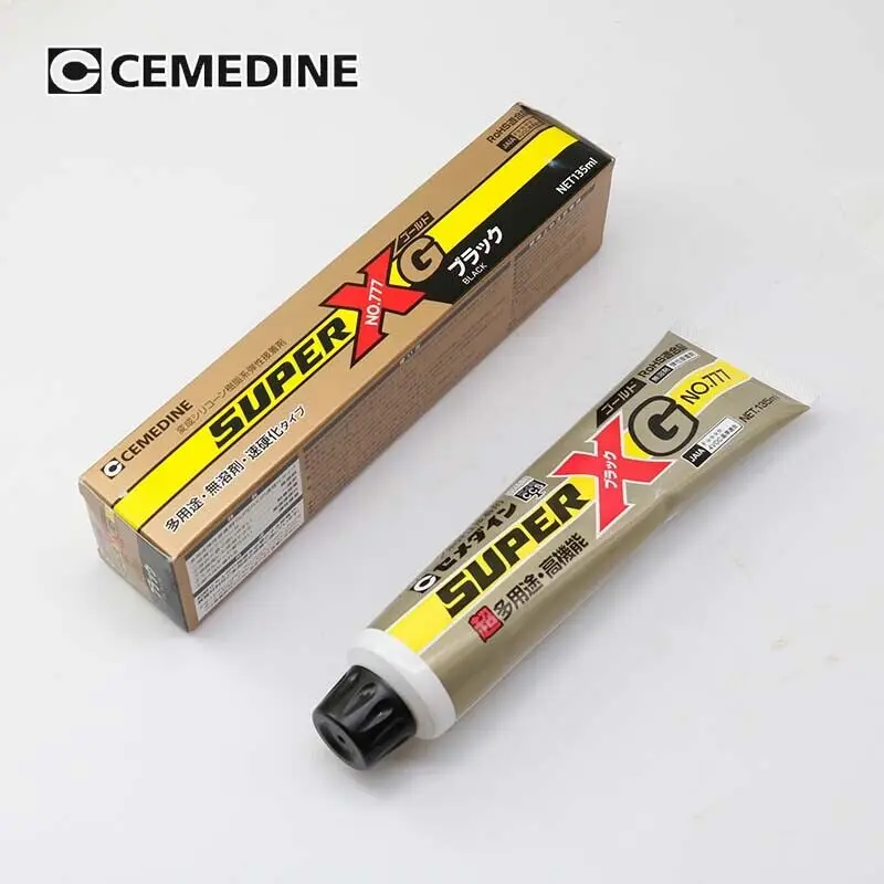 Imagem -02 - Cemedine No.777 Super x Gold 135ml Adesivo de Pasta Preta Super xg 777 Unidade