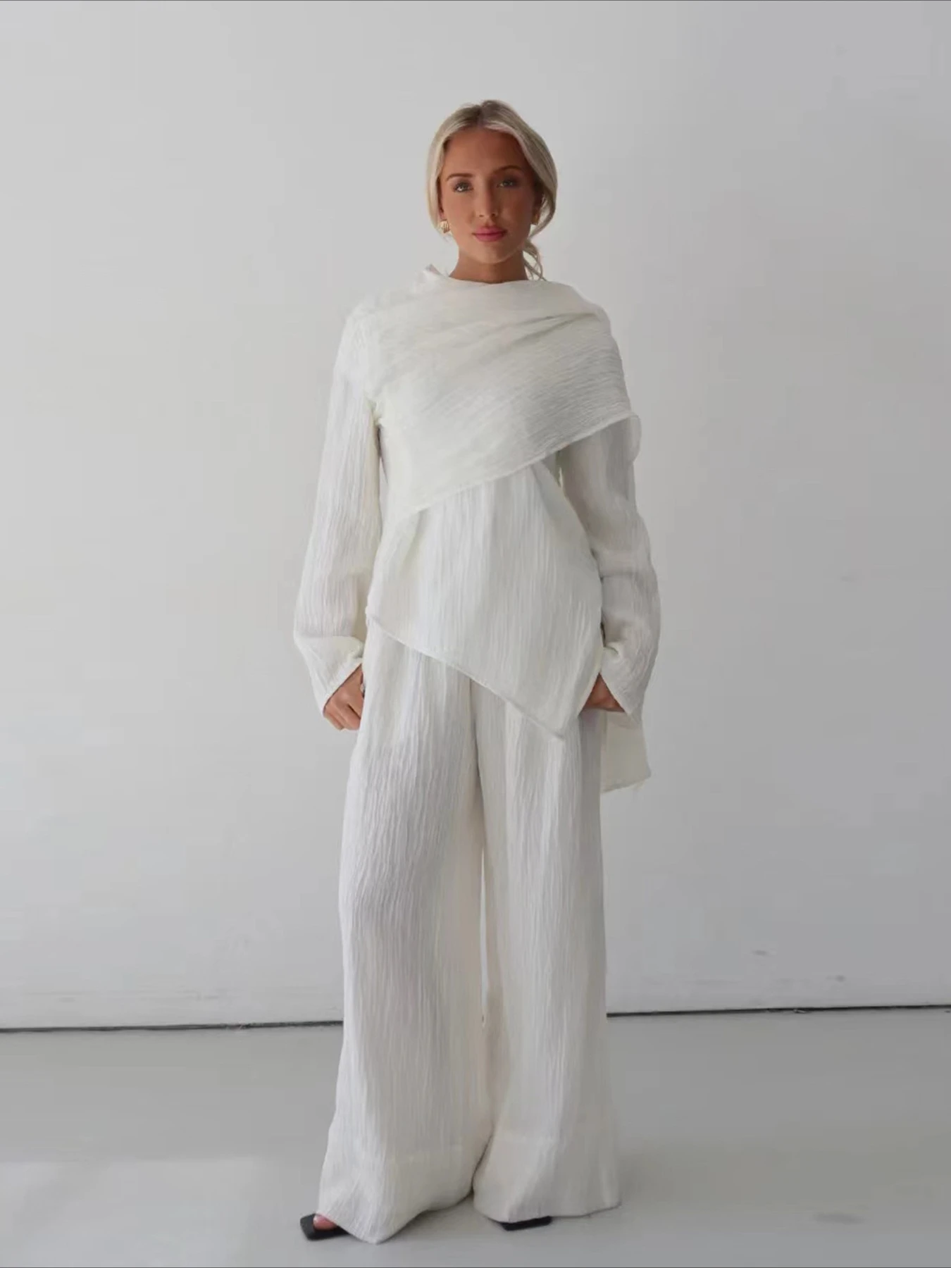 Musulman 2 pièces Ensemble femmes Blouse haut avec pantalon à jambes larges Costume marocain Musulman Ensemble dubaï Islam décontracté Femme tenues arabes
