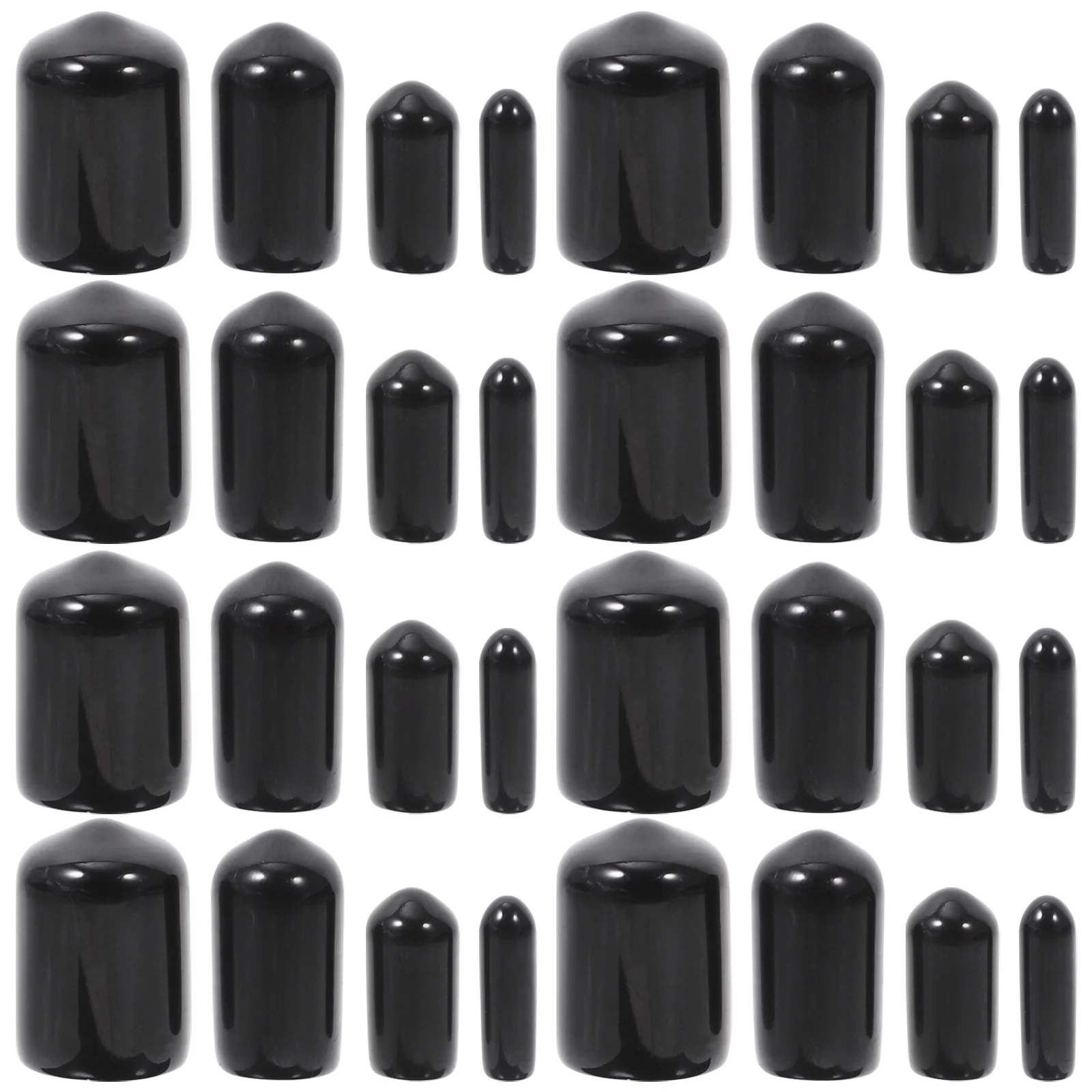 400 Pcs Rubber Screw Caps Round End Covers Bolt Ends Protectors Assortment Kit Rustproof Flexible Practical