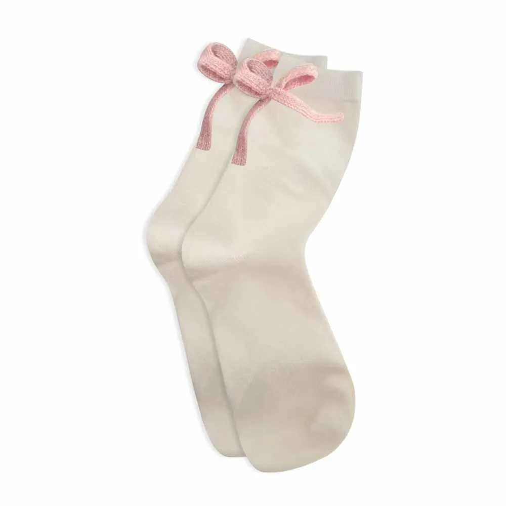 

Comfortable Thick Bow Socks Warm Versatile Long Tube Socks Wool Socks Fall Winter
