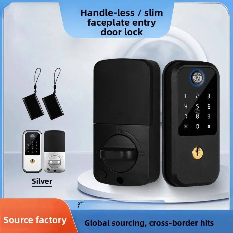 New Indoor Electronic Smart Door Lock Household Anti-theft Door Entry Door Quick Identification Fingerprint Lock Password Lock