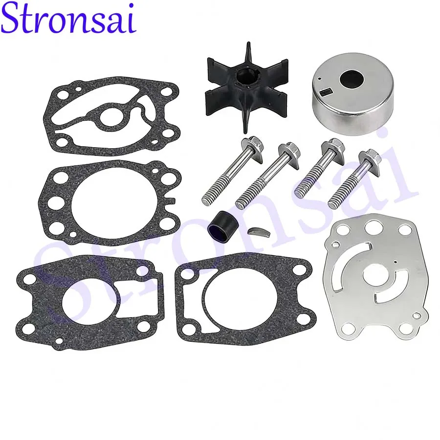 6F5-W0078 Water Pump Impeller Repair Kit for Yamaha Outboard Motor 2 Stroke 40HP C40 679 6F5-W0078-A0 6F5-44352-00 6F5-44352-A0